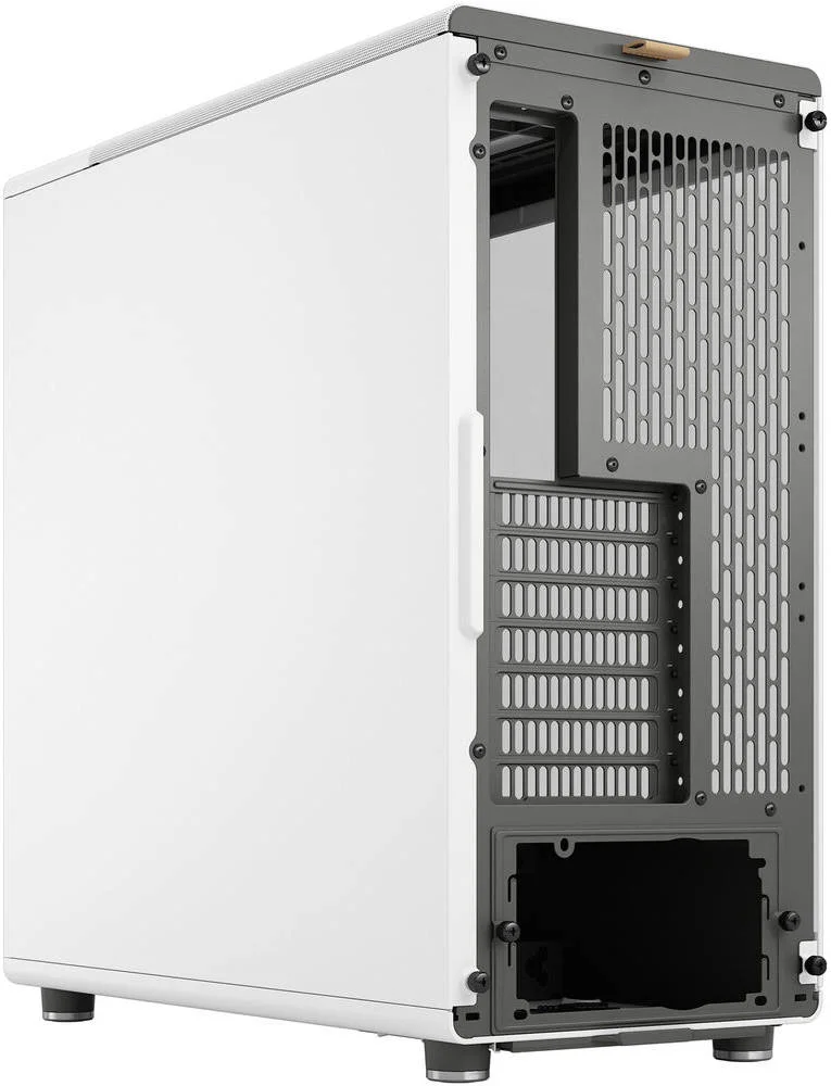 کیس گیمینگ Fractal Design North Chalk White TG Clear Tint، پنل جانبی شیشه ای حرارت دیده، پشتیبانی از رادیاتور تا 360 میلی متر و 6 فن 120 میلی متری، 2 جایگاه درایو 2.5/3.5 اینچی، USB-C 3.1 Gen 2، 2 عدد USB-A 3.1 | FD-C-NOR1C-04