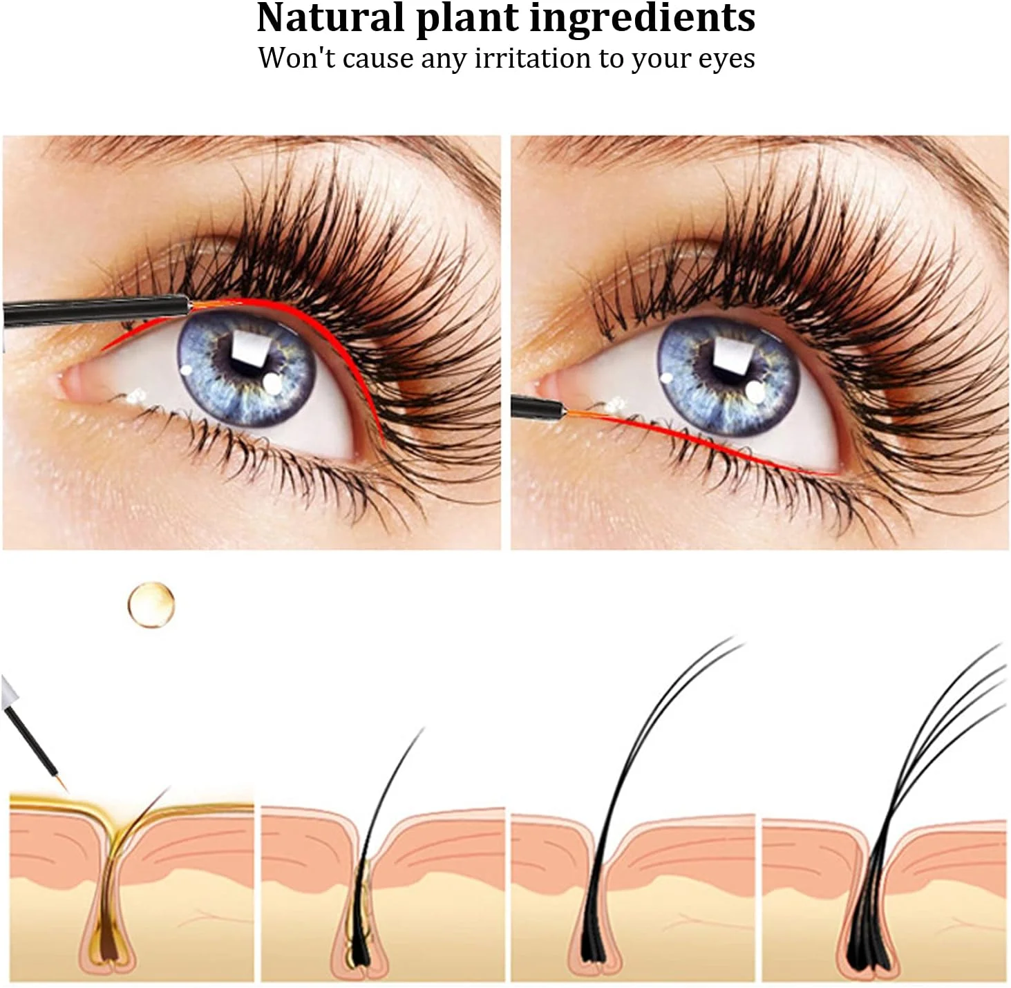 سرم تقویت مژه، تقویت کننده ابرو، سرم تقویت کننده مژه برای مژه ها و ابروهای بلندتر، پرپشت تر و ضخیم تر