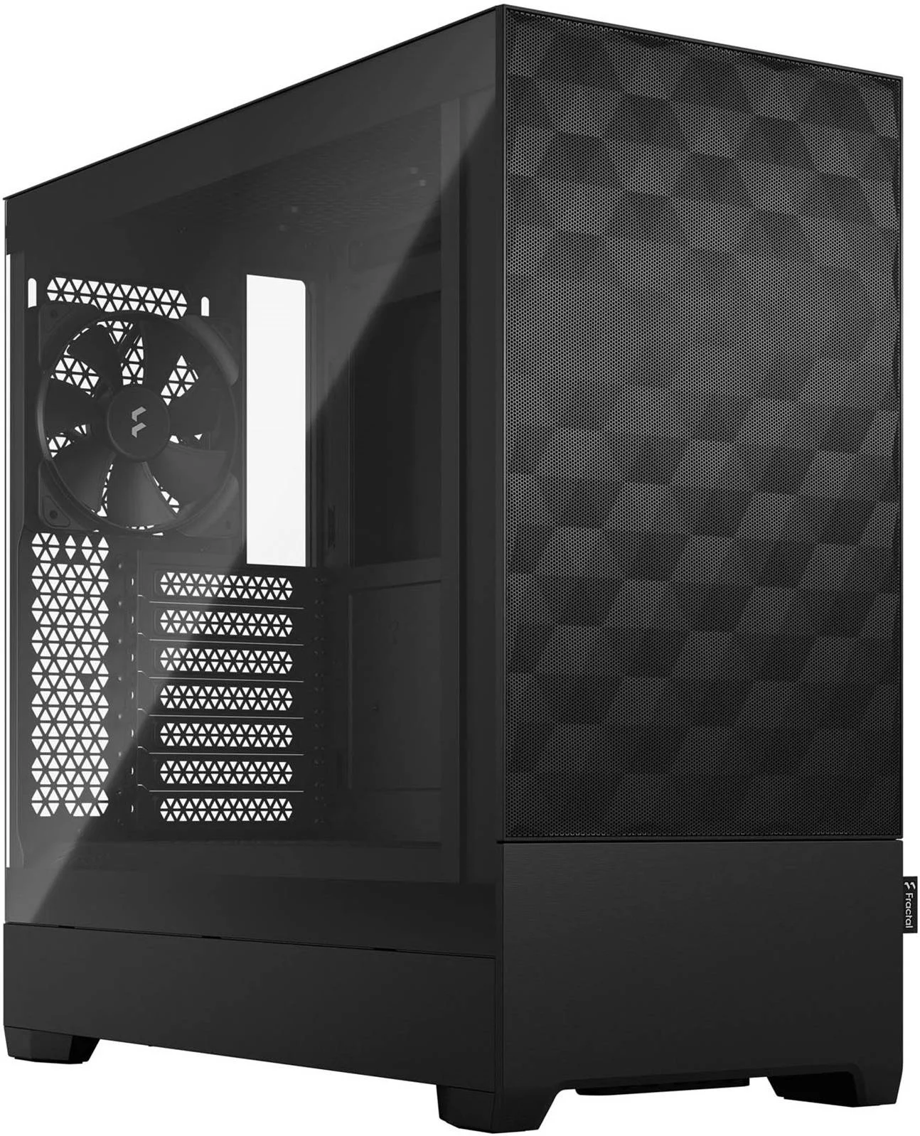 کیس گیمینگ مید تاور Fractal Design Pop Air ATX، شیشه حرارت دیده شفاف، 7 اسلات توسعه، 2 عدد فن 120/140 میلی‌متری، 2 عدد جایگاه درایو 5.25 اینچی، پشتیبانی از رادیاتور تا 280 میلی‌متر، مشکی | FD-C-POA1A-02