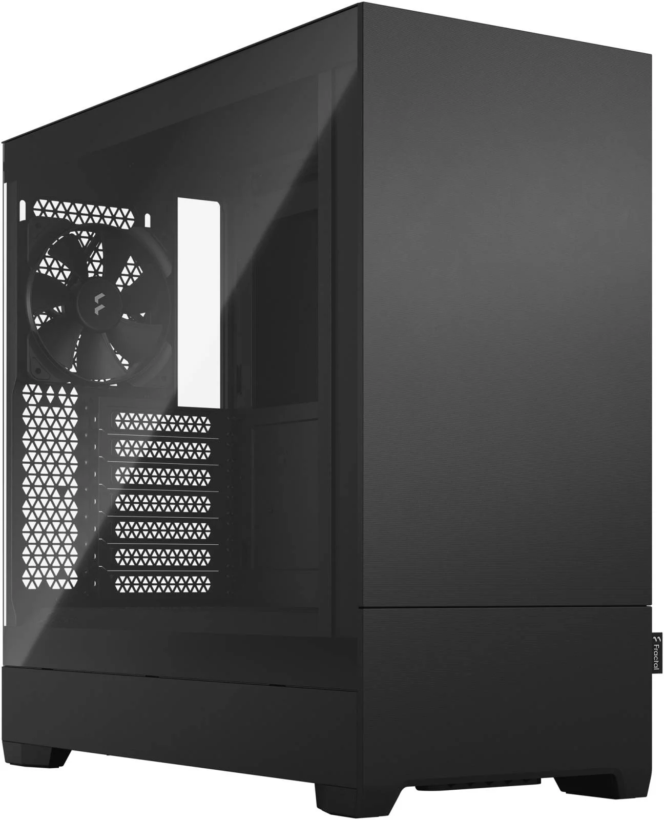 کیس کامپیوتر مید تاور Fractal Design Pop Silent، پنل شیشه ای حرارت دیده TG Clear Tint، پشتیبانی از رادیاتور تا 280 میلی متر و 3 فن 120 میلی متری، محفظه مخفی، پنل USB-C /I/O، مشکی | FD-C-POS1A-02