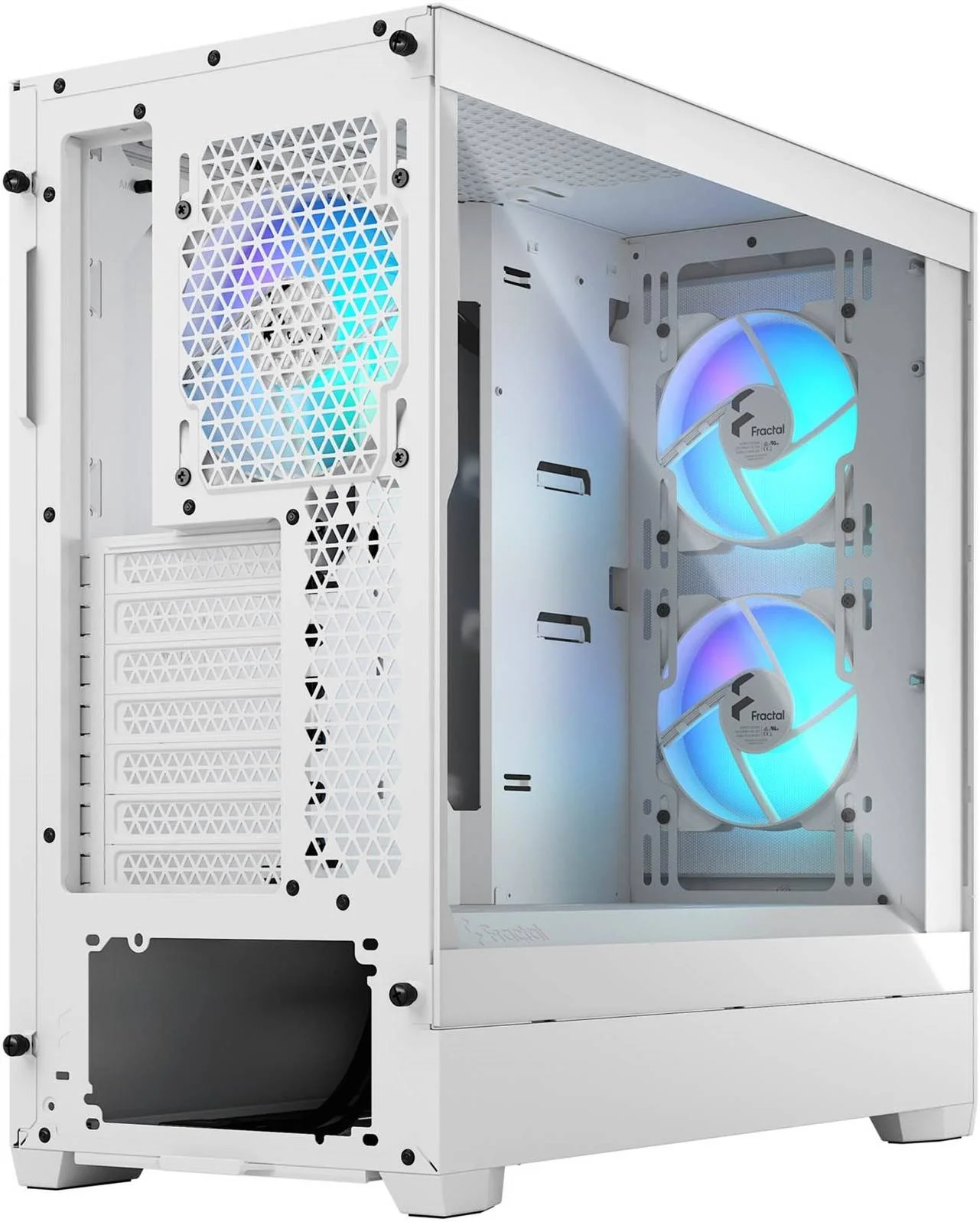 کیس گیمینگ مید تاور Fractal Design Pop Air ATX، شیشه حرارت دیده شفاف، 7 اسلات توسعه، 2 عدد فن 120/140 میلی متری، 2 عدد جایگاه درایو 5.25 اینچی، پشتیبانی از رادیاتور تا 280 میلی متر، RGB سفید | FD-C-POR1A-01