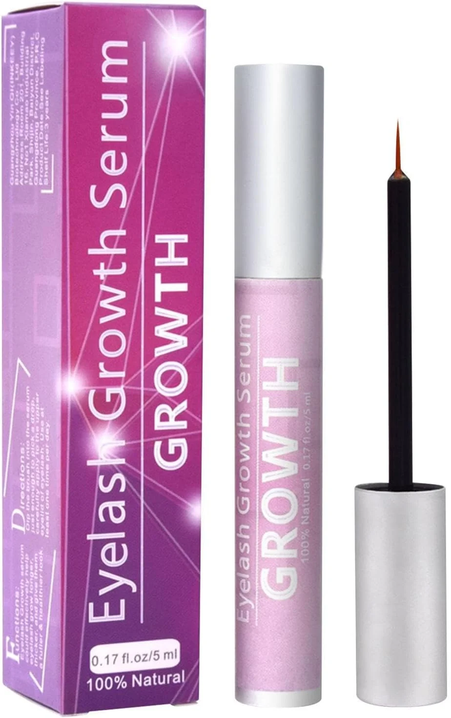 محلول تقویت مژه - 5 میلی لیتر اسانس مژه برای رشد مژه | اسانس تقویت کننده مژه برای مژه های بلندتر، ضخیم تر و پرتر، تقویت کننده رشد مژه