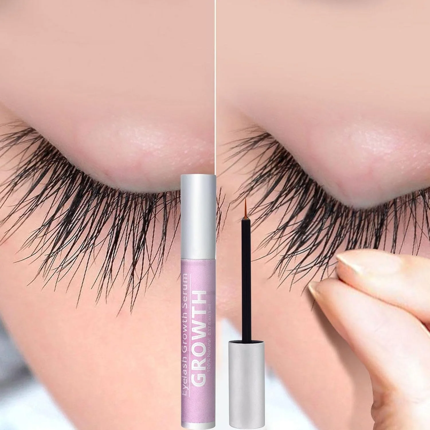 محلول تقویت مژه - 5 میلی لیتر اسانس مژه برای رشد مژه | اسانس تقویت کننده مژه برای مژه های بلندتر، ضخیم تر و پرتر، تقویت کننده رشد مژه