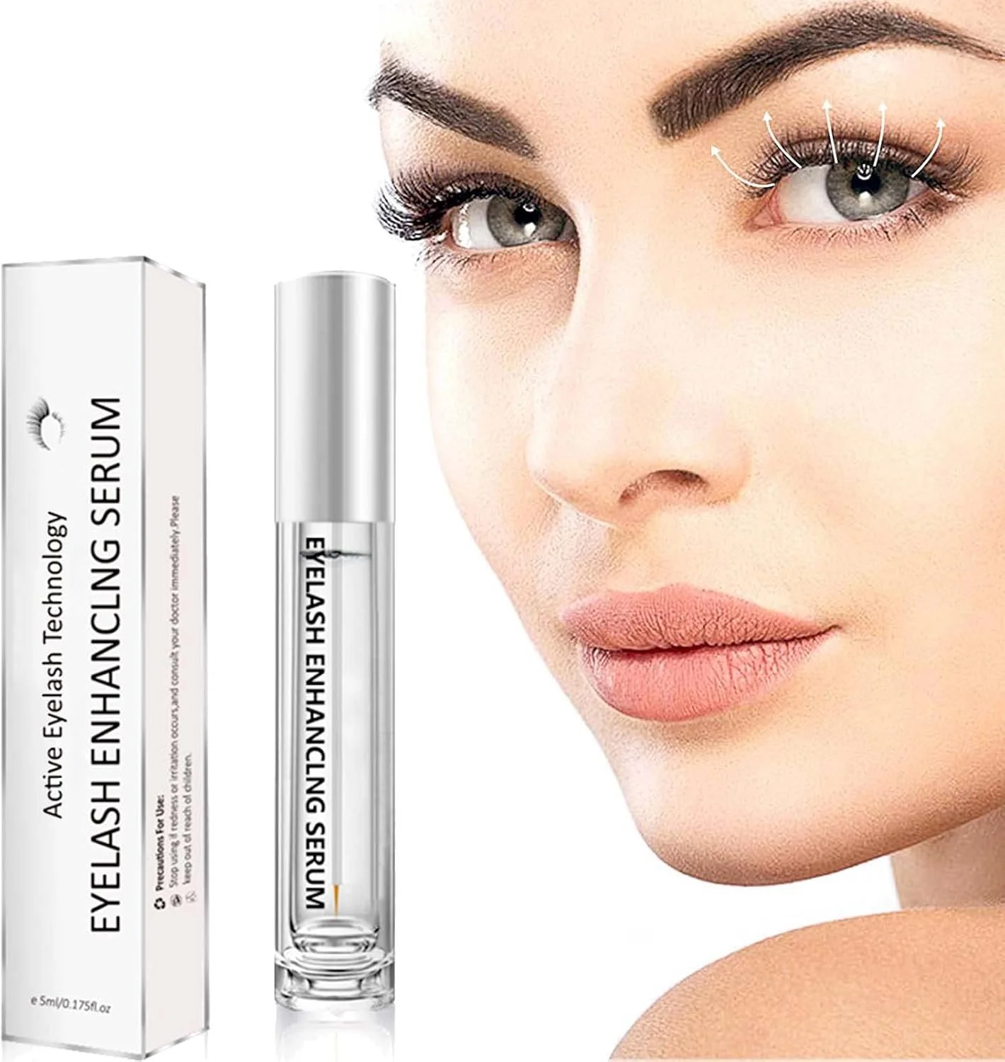 سرم رشد مژه، سرم مژه ارگانیک برای تقویت کننده مژه، مژه‌های بلندتر، ضخیم‌تر و سالم‌تر، سرم رشد سریع مژه و تقویت کننده ابرو مورد استفاده برای مژه‌های طبیعی چشم، ابروها، وگان - 5 میلی لیتر