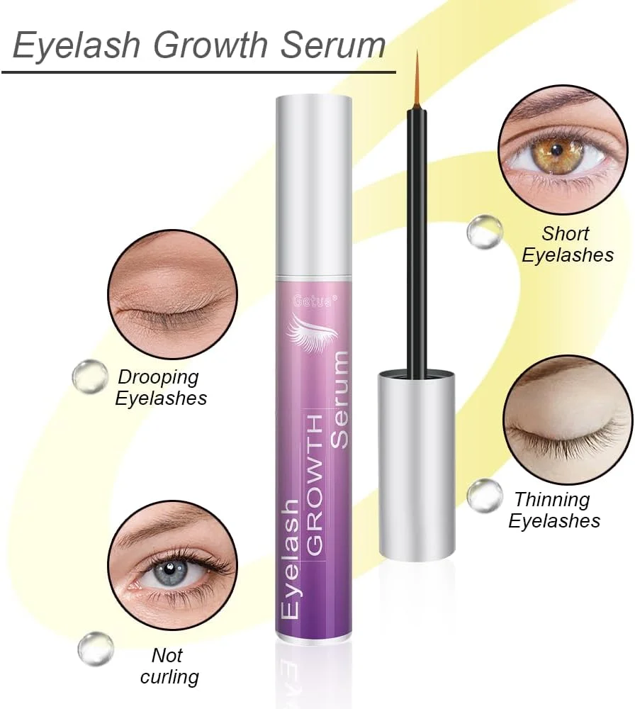 سرم مژه بدون هورمون، سرم رشد مژه، تقویت کننده طبیعی مژه برای مژه‌های بلندتر و ضخیم‌تر، فرمول مغذی و مرطوب کننده برای ترمیم مژه‌های آسیب دیده