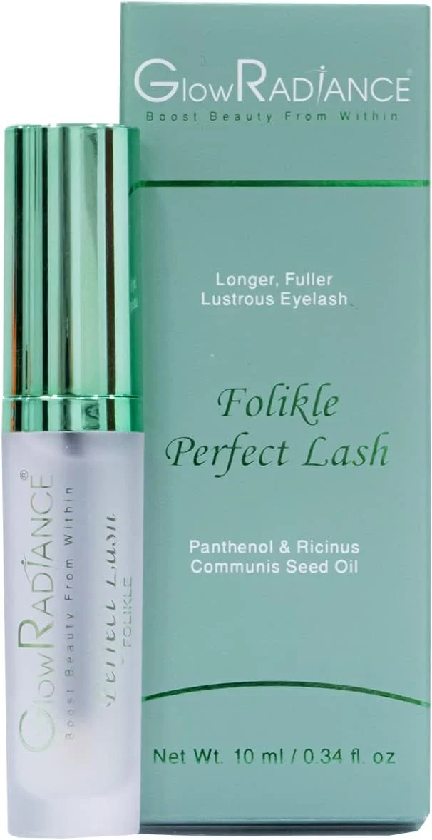 سرم مژه فولیکول گلو رادیانس برای مژههای پرپشتتر و بلندتر، تقویت کننده طبیعی مژه، ایمن برای چشمهای حساس و استفاده کنندگان از لنز تماسی، 10 میلی لیتر سرم مژه فولیکول گلو رادیانس برای مژههای پرپشتتر و بلندتر، تقویت کننده طبیعی مژه، ایمن برای چشمهای حساس و استفاده کنندگان از لنز تماسی، 10 میلی لیتر