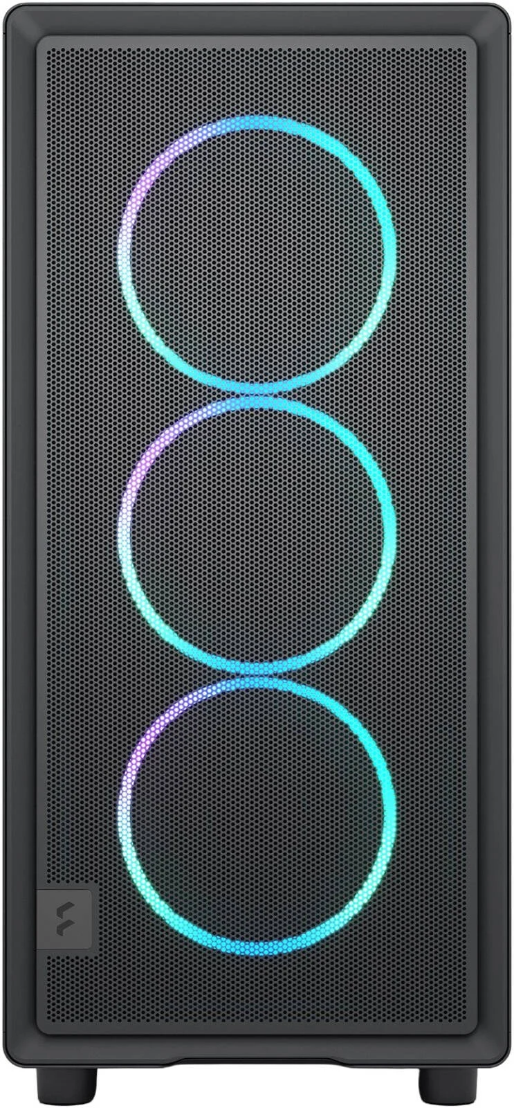 کیس کامپیوتر مید-تاور Fractal Epoch، دارای 3 فن 120 میلی‌متری Momentum، پشتیبانی از رادیاتور تا 360 میلی‌متر و 6 فن، پنل‌های جانبی فولادی و شیشه‌ای حرارت‌دیده، مدیریت کابل، نور مشکی TG RGB | FD-C-EPO1A-04