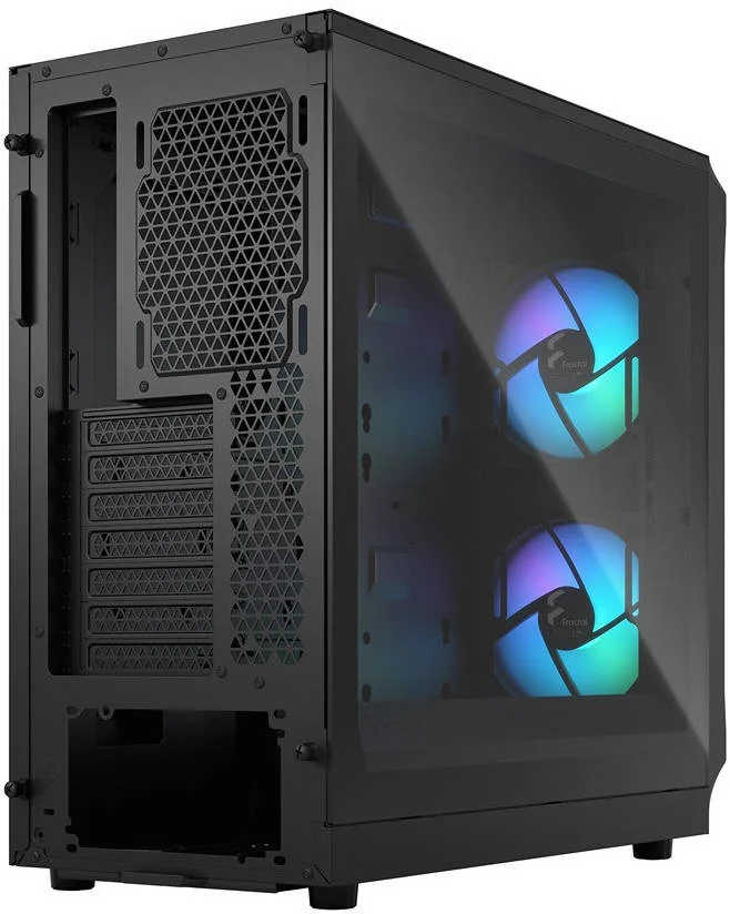 کیس کامپیوتر Fractal Design Focus 2 RGB TG Clear Tint ATX، پنل کناری شیشه حرارت دیده، طراحی مشبک جلو، جریان هوای بالا، پشتیبانی از 6 فن 120 میلی‌متری و رادیاتور 360 میلی‌متری، پیکربندی هوشمند، 2xUSB 3.0، مشکی | FD-C-FOC2A-03