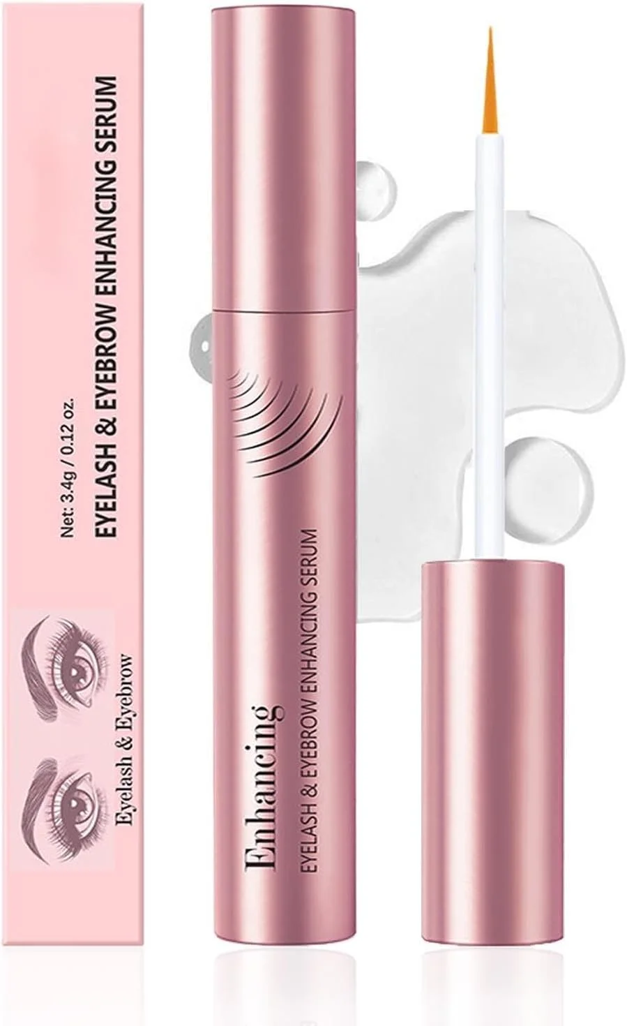 سرم رشد مژه، سرم مراقبت از مژه و سرم تقویت کننده ابرو برای مژه های بلند و پرپشت، تقویت کننده طبیعی مژه برای رشد سریعتر، وگان و بدون تست حیوانی، 3.4 میلی لیتر سرم رشد مژه، سرم مراقبت از مژه و سرم تقویت کننده ابرو برای مژه های بلند و پرپشت، تقویت کننده طبیعی مژه برای رشد سریعتر، وگان و بدون تست حیوانی، 3.4 میلی لیتر