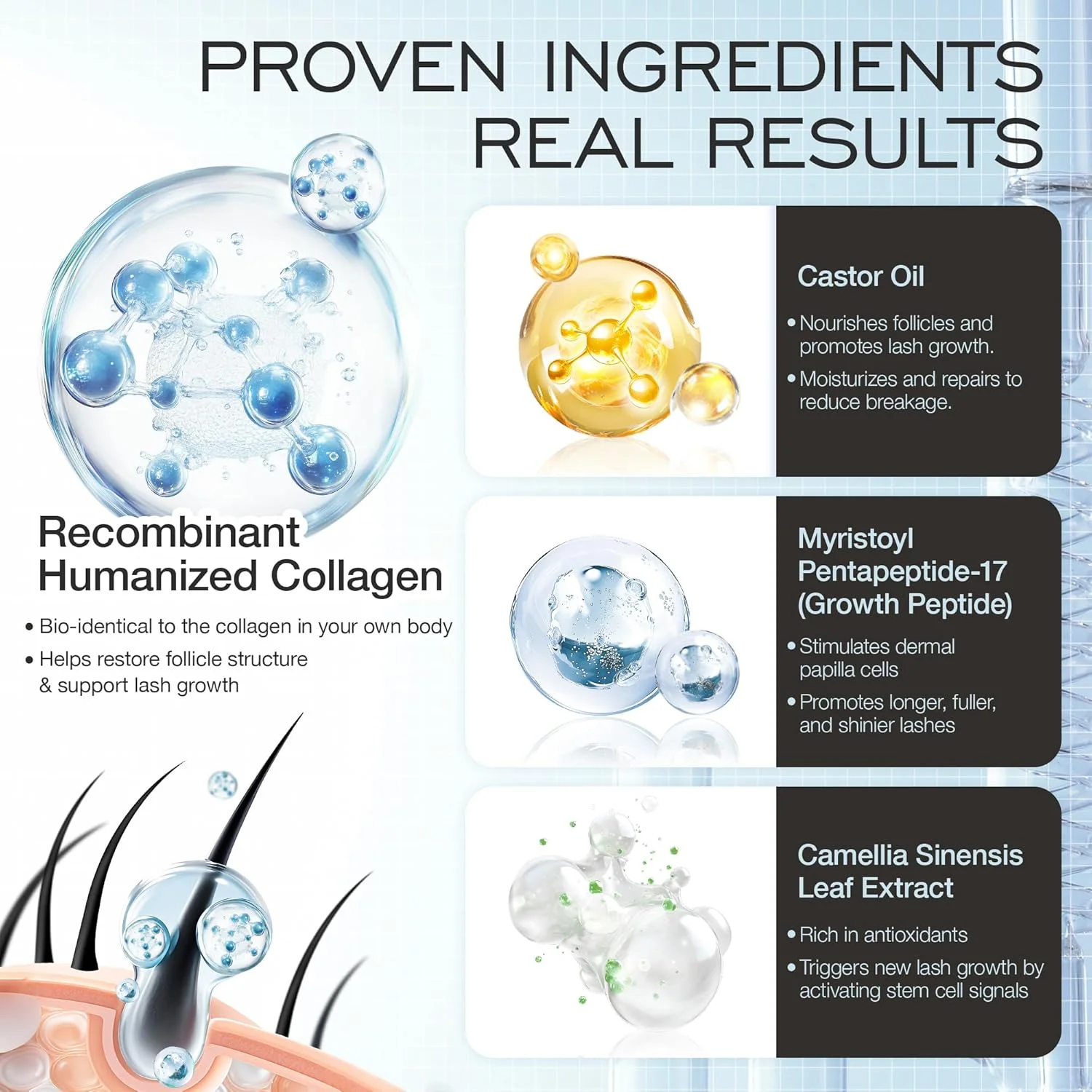 سرم پیشرفته مژه LASHVIEW برای مژه‌ها و ابروهای ضخیم‌تر و بلندتر، روغن کرچک حیاتی، رشد مژه با تقویت کننده ابرو (5 میلی لیتر)