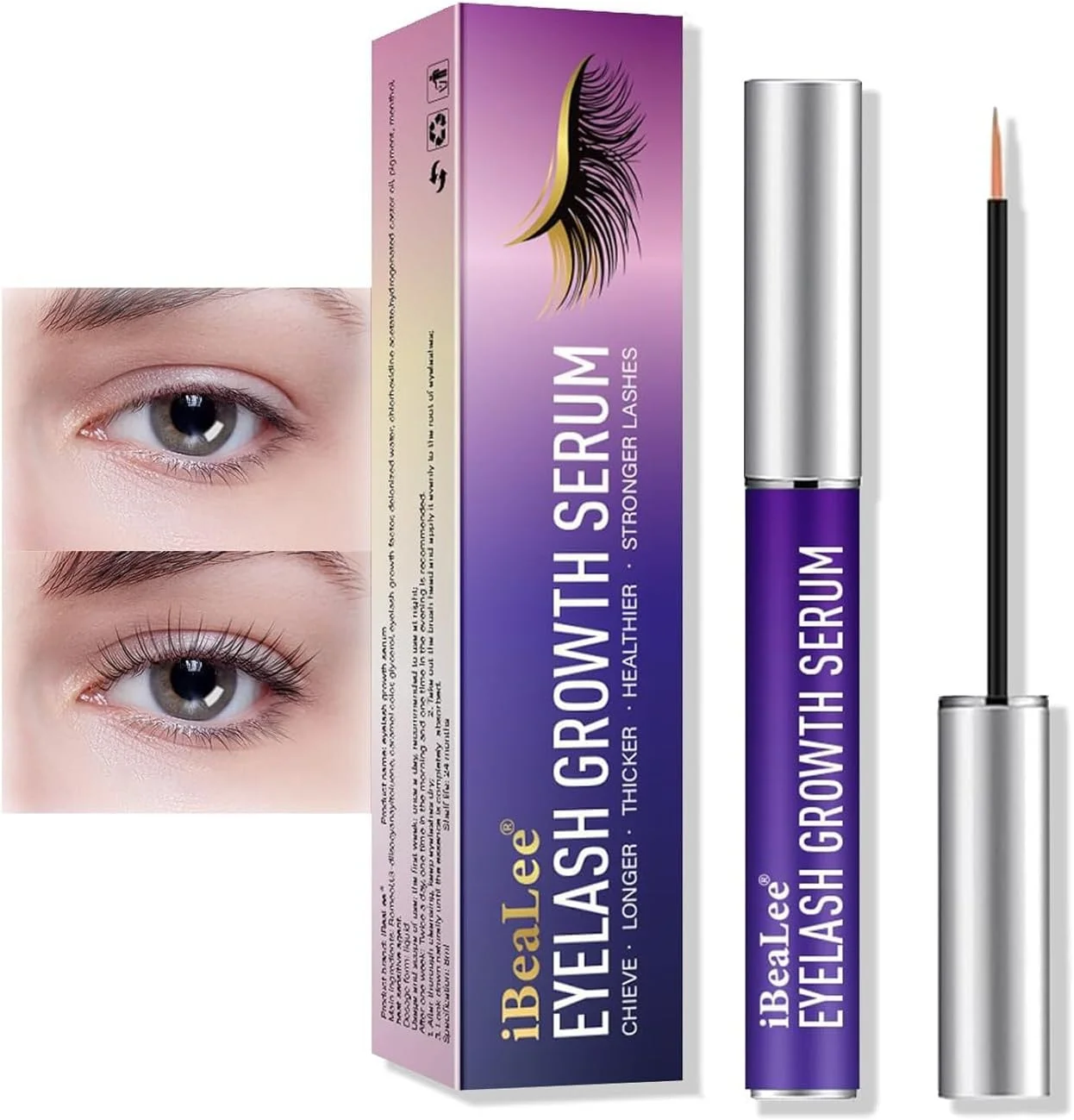 سرم تقویت کننده مژه و ابرو - تقویت کننده ممتاز برای مژه های ضخیم تر و بلندتر و ابروهای پرپشت تر، تقویت کننده فولیکول های مو برای نتایج قابل توجه، تغذیه و محافظت با استفاده روزانه