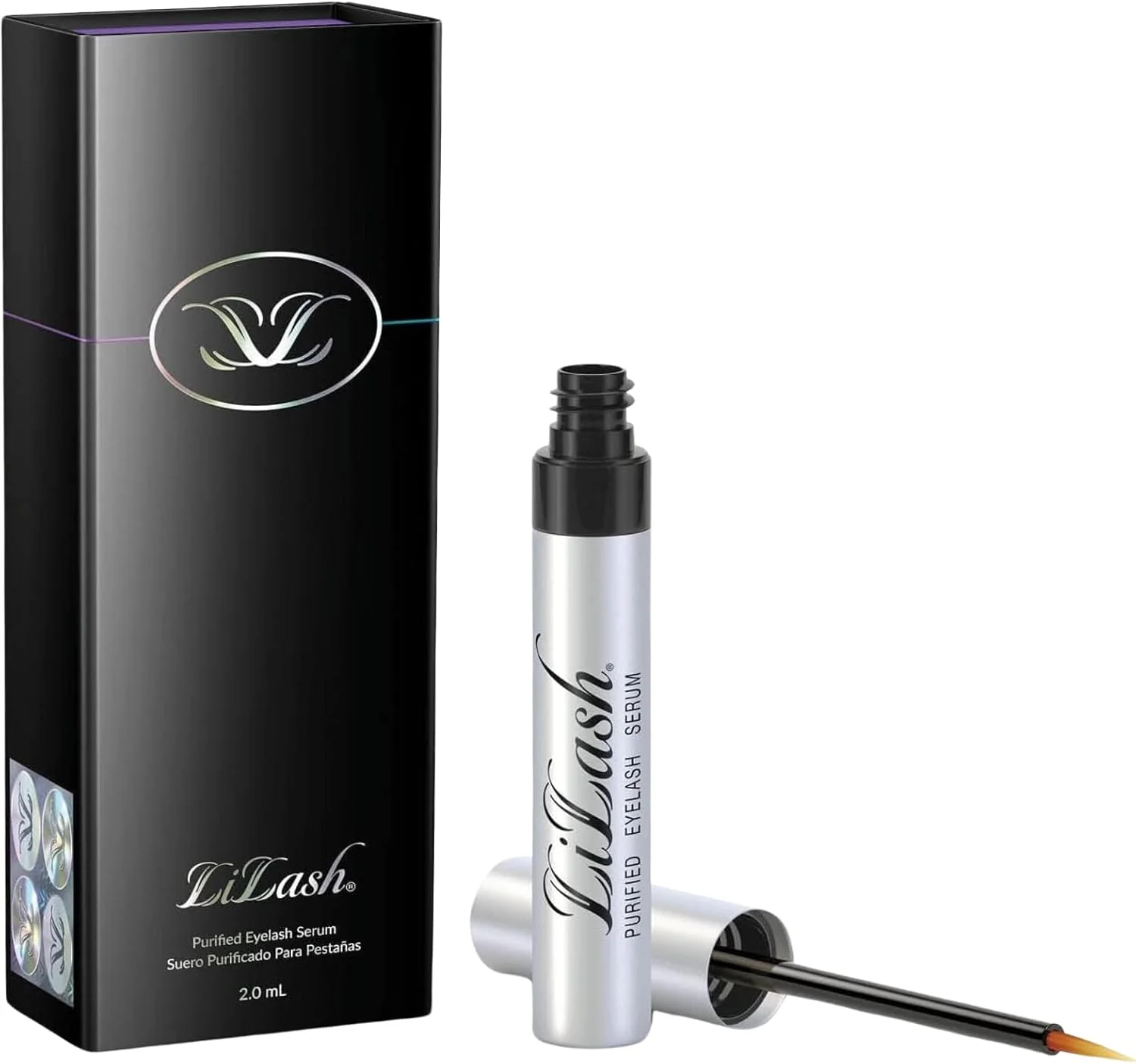سرم تقویت کننده مژه LiLash، فرموله شده توسط پزشک، برای مژه هایی پرپشت تر و بلندتر، آرایش چشم، تقویت کننده طبیعی مژه، ایمن برای چشم های حساس و استفاده کنندگان از لنز تماسی، تامین 3 ماهه (2 میلی لیتر)