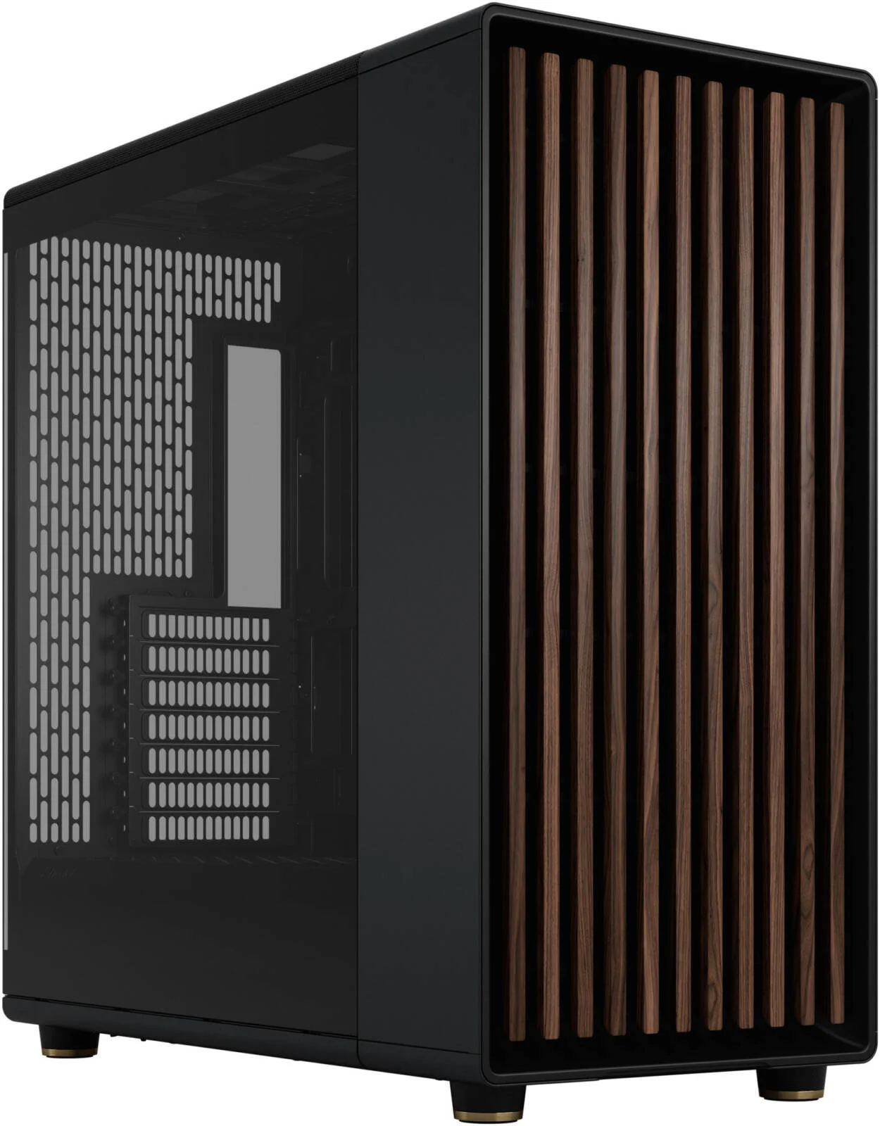 کیس کامپیوتر مید تاور Fractal North XL E-ATX، پنل کناری شیشه حرارت دیده، شامل 3 عدد فن Aspect 140mm PWM، پشتیبانی از رادیاتور تا 420mm و 7 فن، فیلترهای گرد و غبار، Type-C، 2x USB 3.0، مشکی | FD-C-NOR1X-05