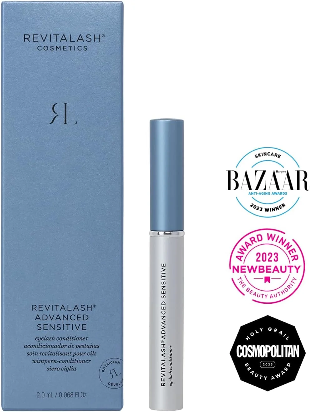 محلول تقویت مژه رویتالاش ادونسد مناسب چشم های حساس، 2.0 میلی لیتر، سرم تقویت کننده مژه، تولید شده توسط پزشک و بدون تست حیوانی