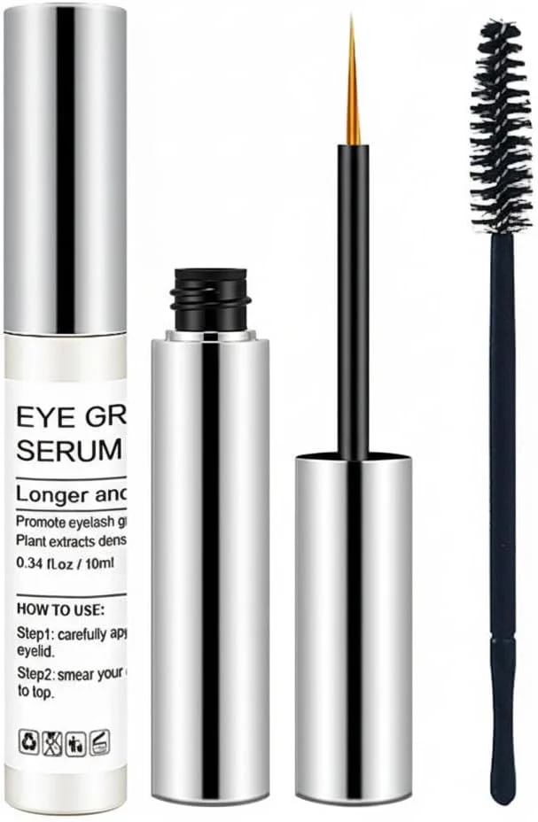 سرم مژه (10 میلی لیتر) - تقویت کننده مژه های پرتر، بلندتر و ضخیم تر، سرم تقویت کننده مژه برای رشد طبیعی مژه