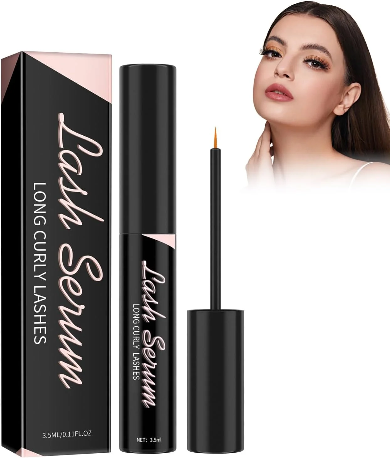 سرم مژه برای رشد مژه و ابرو، سرم تقویت کننده سریع مژه، مژه های بلندتر، تقویت و تغذیه مژه ها، تقویت کننده ابرو برای رشد ضخیم تر، مرطوب کننده