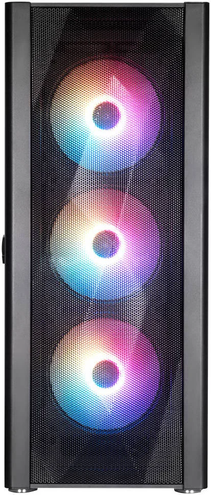 کیس کامپیوتر مید تاور ATX گالاکس Revolution-06، پنل کناری شیشه حرارت دیده و پوشش جلویی مشبک، عملکرد عالی جریان هوا، قابلیت نصب تا 8 فن 120 میلی‌متری و رادیاتور 360 میلی‌متری، USB 3.0/2.0، صدای HD، مشکی | CGG6AGBA4B0