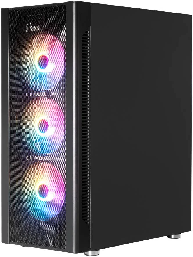 کیس کامپیوتر مید تاور ATX گالاکس Revolution-06، پنل کناری شیشه حرارت دیده و پوشش جلویی مشبک، عملکرد عالی جریان هوا، قابلیت نصب تا 8 فن 120 میلی‌متری و رادیاتور 360 میلی‌متری، USB 3.0/2.0، صدای HD، مشکی | CGG6AGBA4B0