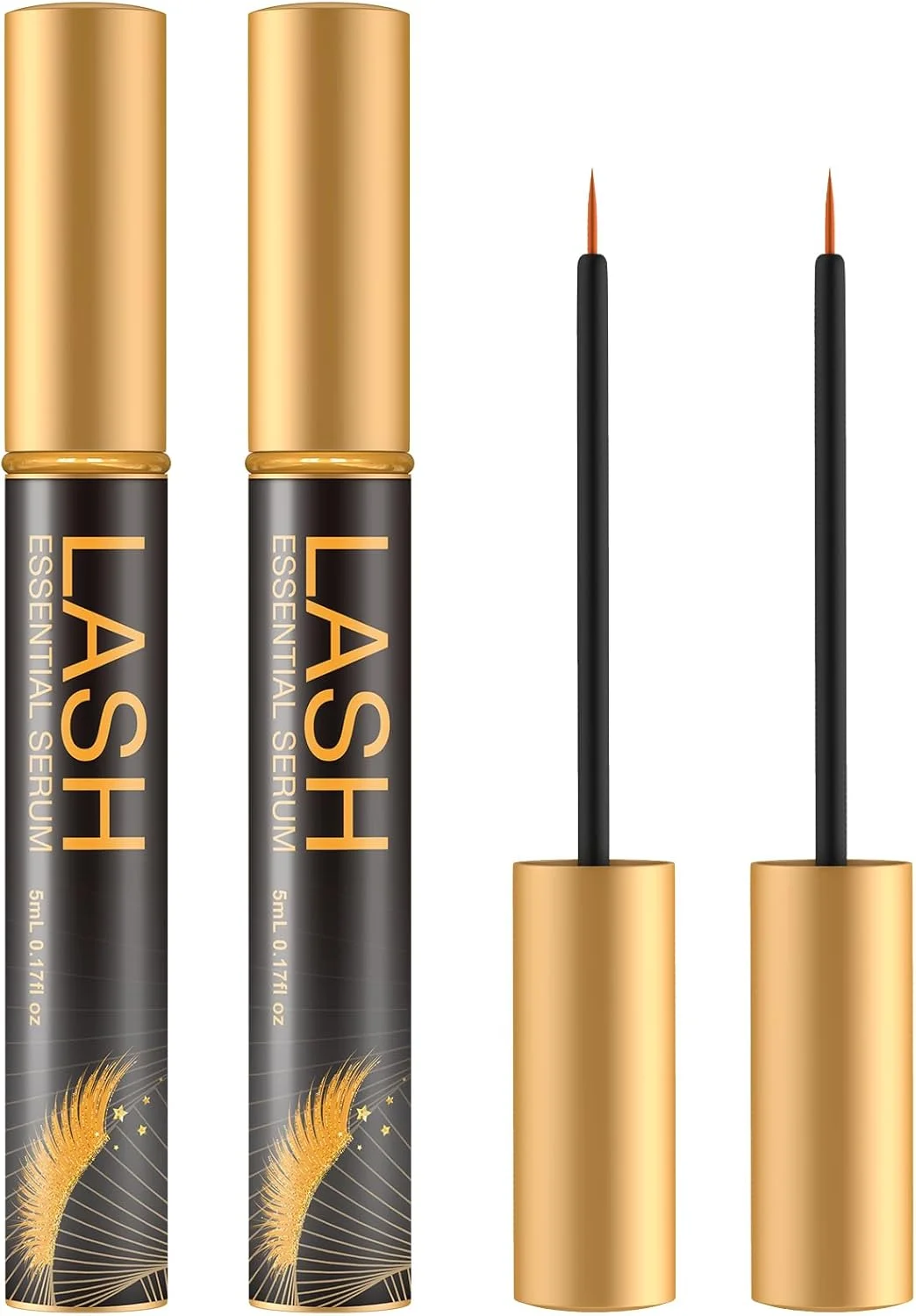 سرم تقویت کننده مژه و سرم تقویت کننده ابرو، تقویت کننده مژه برای مژه های بلندتر و ضخیم تر، تغذیه مژه و ابرو با آمینو اسیدها، 5 میلی لیتر برای 6 ماه (بسته 2 عددی)