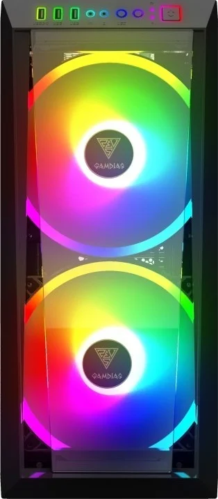 کیس کامپیوتر مید تاور Gamdias Apollo M2، پشتیبانی از رادیاتور 360 میلی‌متری، جنس SPCC + ABS + شیشه حرارت دیده، مشکی | GD-APOLLO-M2-ELITE