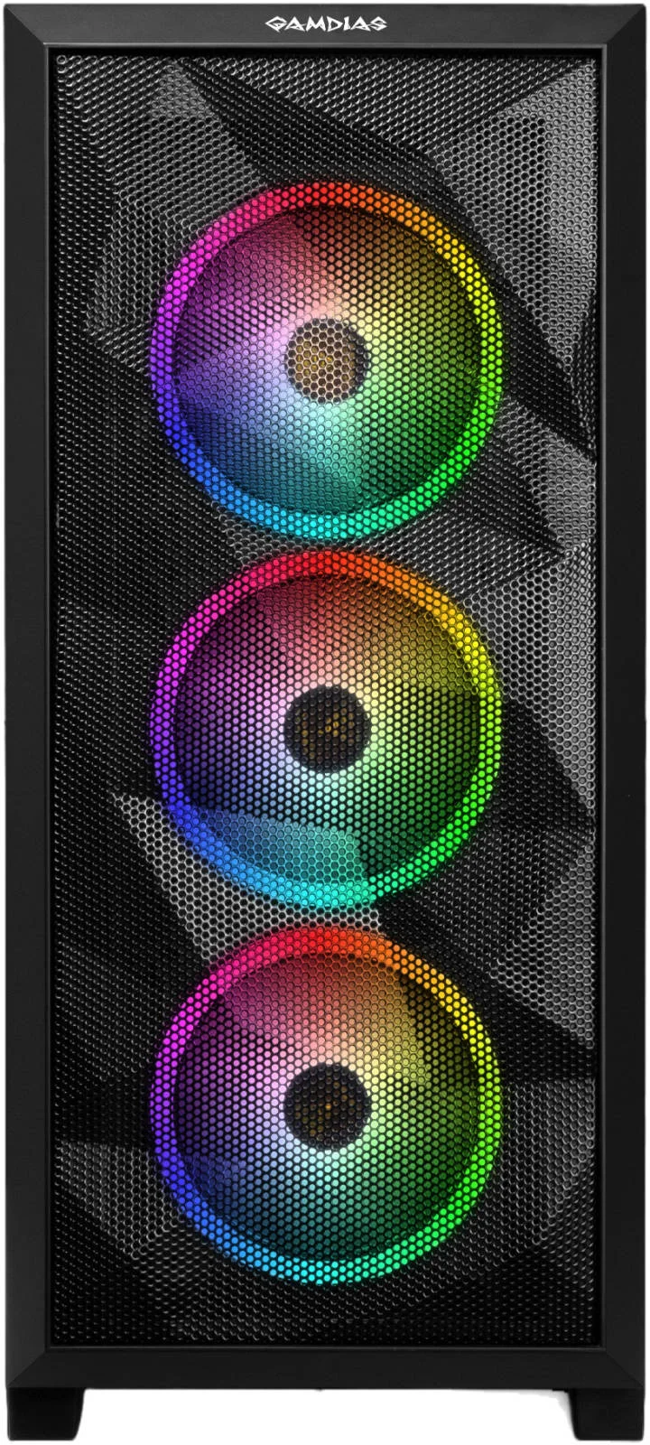 کیس مید تاور GAMDIAS ATHENA M2 ELITE ATX، پنجره شیشه ای حرارت دیده، پنل جلویی مشبک با نوار نور RGB، پشتیبانی از 6 فن و رادیاتور 360 میلی متری، فیلتر گرد و غبار مغناطیسی، مشکی | GD-ATHENA-M2-ELITE