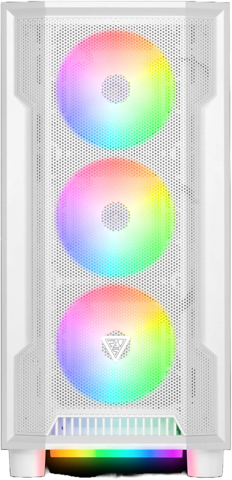 کیس کامپیوتر گیمینگ مید تاور ATX گامدیاس Athena M6، شیشه حرارت دیده، پشتیبانی از 6 فن و رادیاتور 360 میلی‌متری، نورپردازی RGB زیرین، USB 3 / USB 2x2، HD Audio / LED Control، سفید | GD-ATHENA-M6-WH