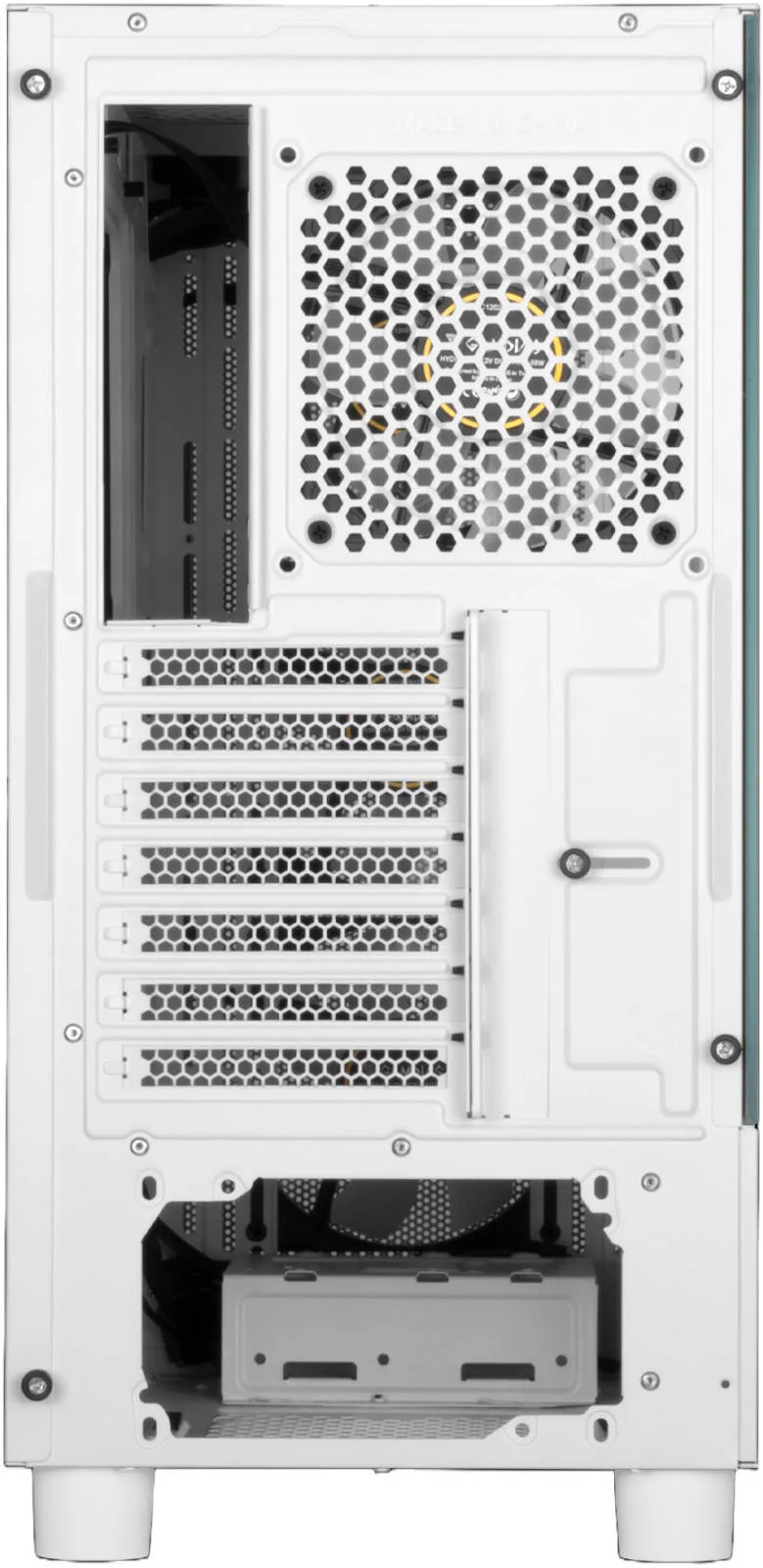 کیس کامپیوتر گیمینگ مید تاور ATX گامدیاس Athena M6، شیشه حرارت دیده، پشتیبانی از 6 فن و رادیاتور 360 میلی‌متری، نورپردازی RGB زیرین، USB 3 / USB 2x2، HD Audio / LED Control، سفید | GD-ATHENA-M6-WH