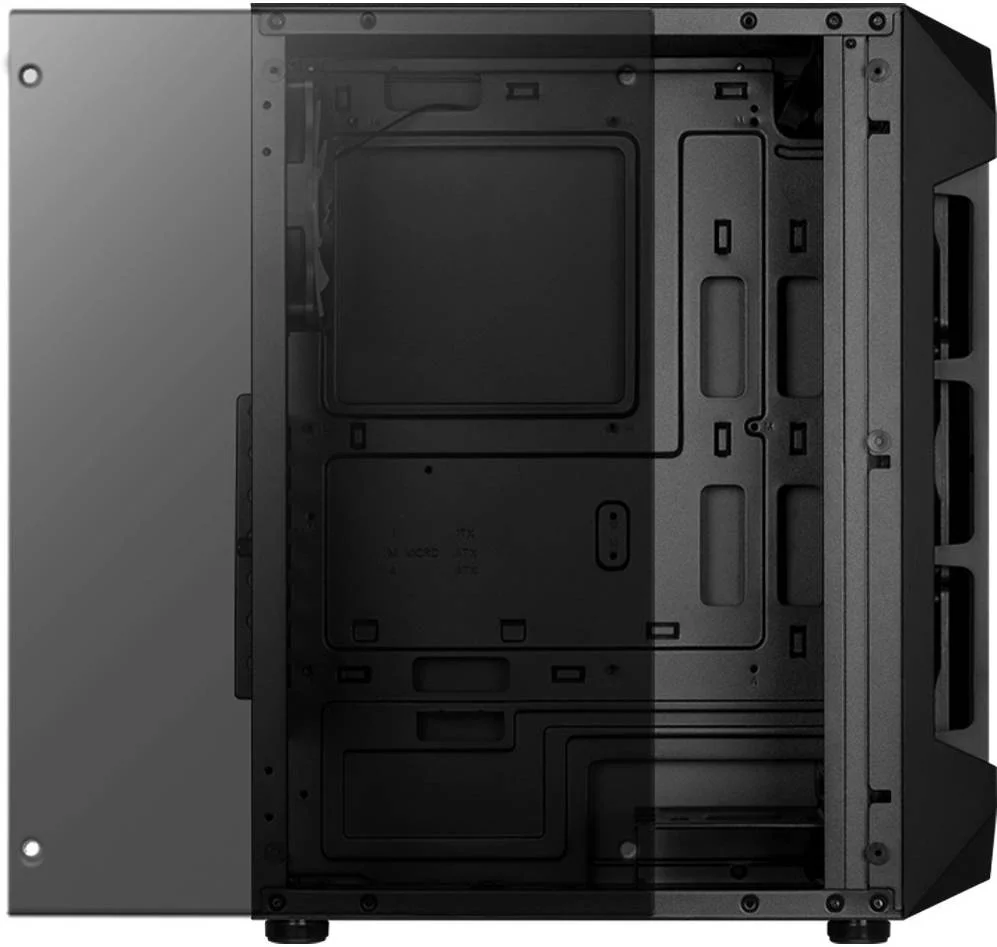 کیس کامپیوتر مید تاور Gamdias AURA-GC1، دارای 4 فن ARGB 120 میلی‌متری داخلی، فیلتر گرد و غبار مغناطیسی، پنل جلویی مشبک، همگام‌سازی با مادربرد ARGB 5 ولتی، پشتیبانی از رادیاتور 240 میلی‌متری، مشکی | GD-AURA-GC1