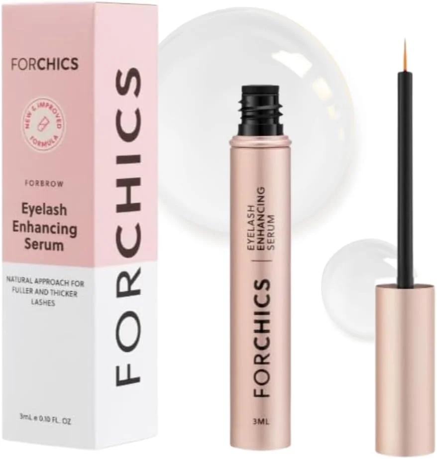 سرم رشد مژه ForChics ForLash - تقویت کننده مژه برای مژه های پرتر، ضخیم تر و بلندتر - تقویت کننده مژه ارگانیک و غلیظ کننده ضروری | وگان و بدون تست حیوانی - [3 میلی لیتر]