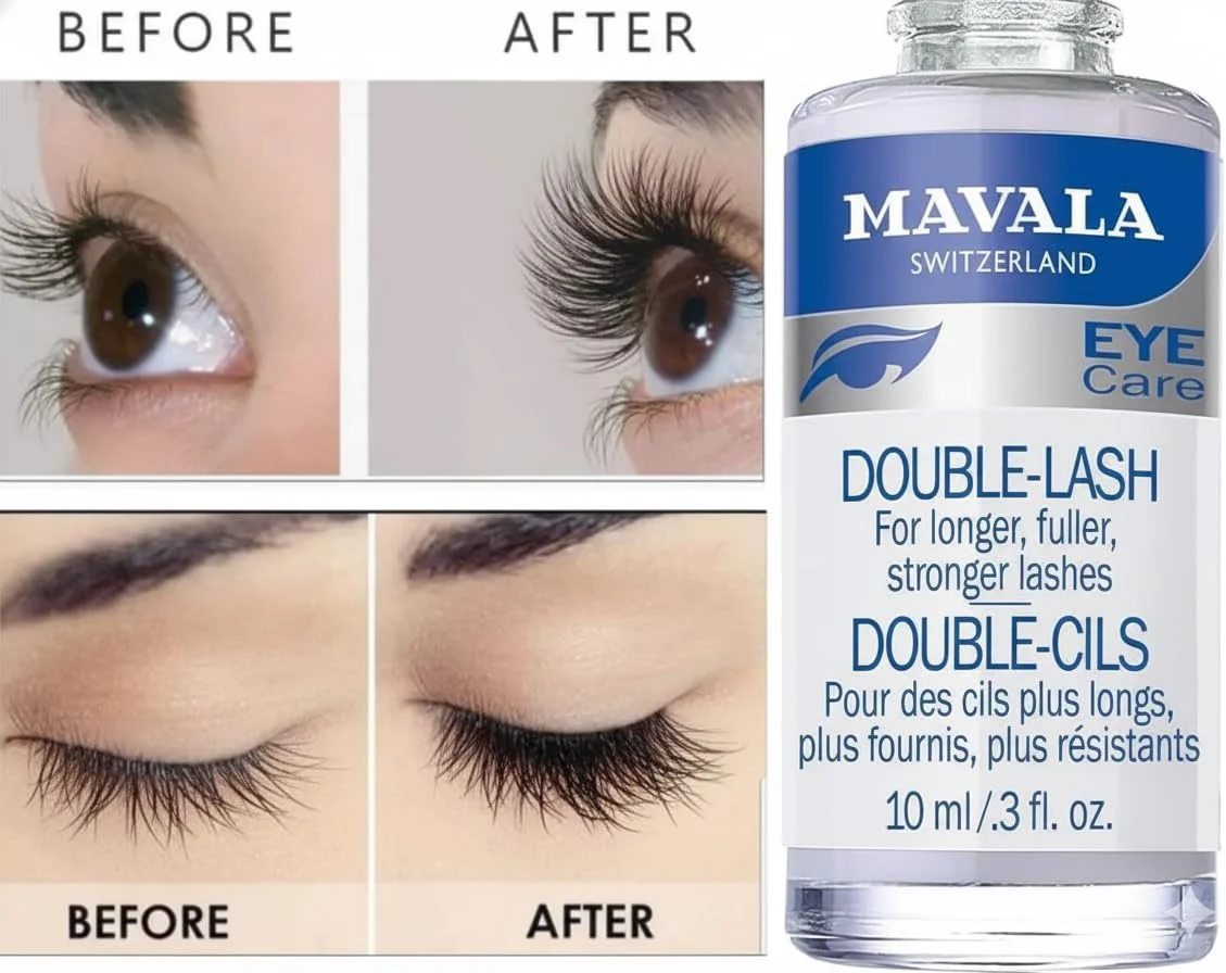 سرم مراقبت از مژه دابل لش ماوالا سوئیس برای مژه‌های قوی‌تر و ضخیم‌تر، 10 میلی لیتر