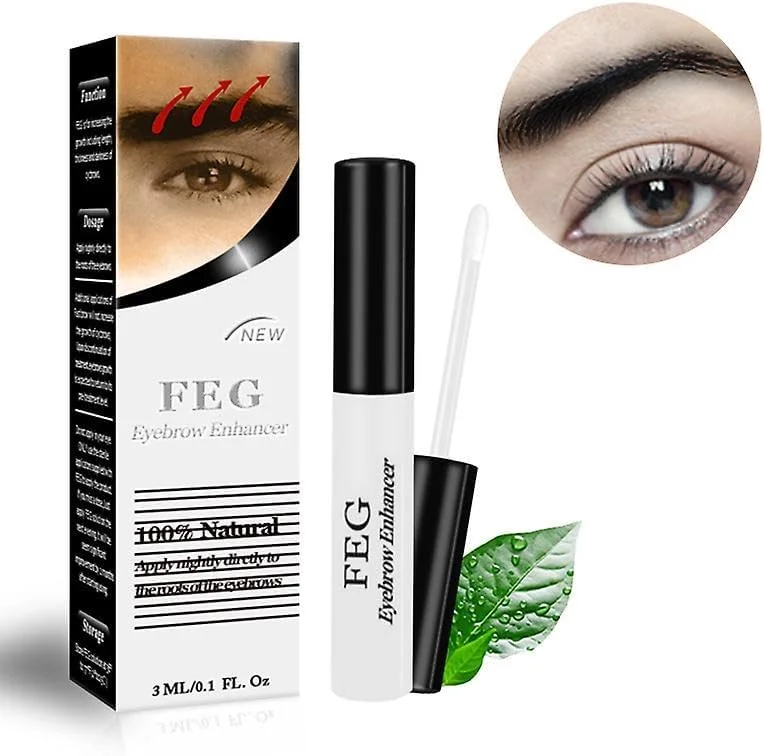 محلول تقویت کننده ابرو FEG | سرم درمان رشد ابرو | سرم تقویت کننده مژه و ابرو برای ابروهای تیره تر و ضخیم تر | تقویت کننده ابرو غیر تحریک کننده و ایمن برای مردان و زنان | 3 میلی لیتر