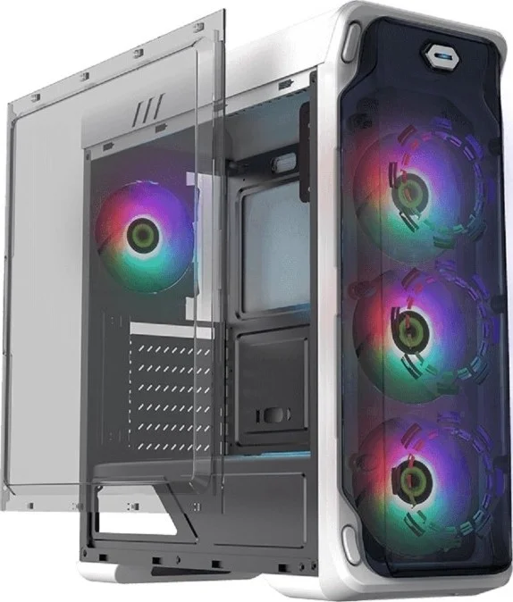 کیس گیمینگ Gamemax Starlight FRGB، ATX، شامل 3 فن 120 میلی‌متری، پنجره جانبی اکریلیک - سفید | Starlight FRGB