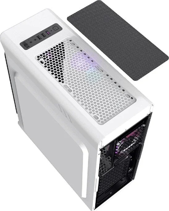 کیس گیمینگ Gamemax Starlight FRGB، ATX، شامل 3 فن 120 میلی‌متری، پنجره جانبی اکریلیک - سفید | Starlight FRGB