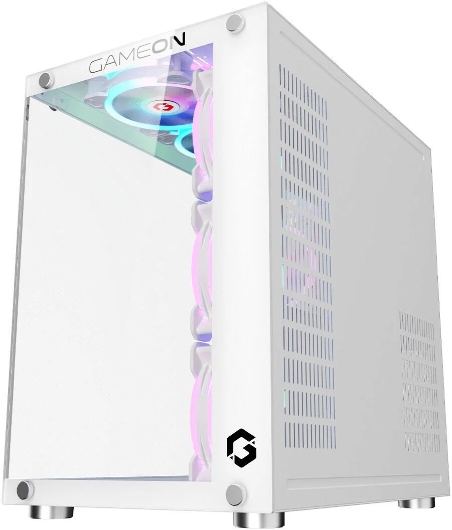 کیس گیمینگ مید تاور GAMEON سری Emperor Arctic II، دارای 7 فن aRGB از پیش نصب شده، پشتیبانی از خنک کننده AIO تا 360 میلی متر و 10 فن، شیشه حرارت دیده 0.8 میلی متری + مواد SPCC، سفید | GO-EMPERORII-A