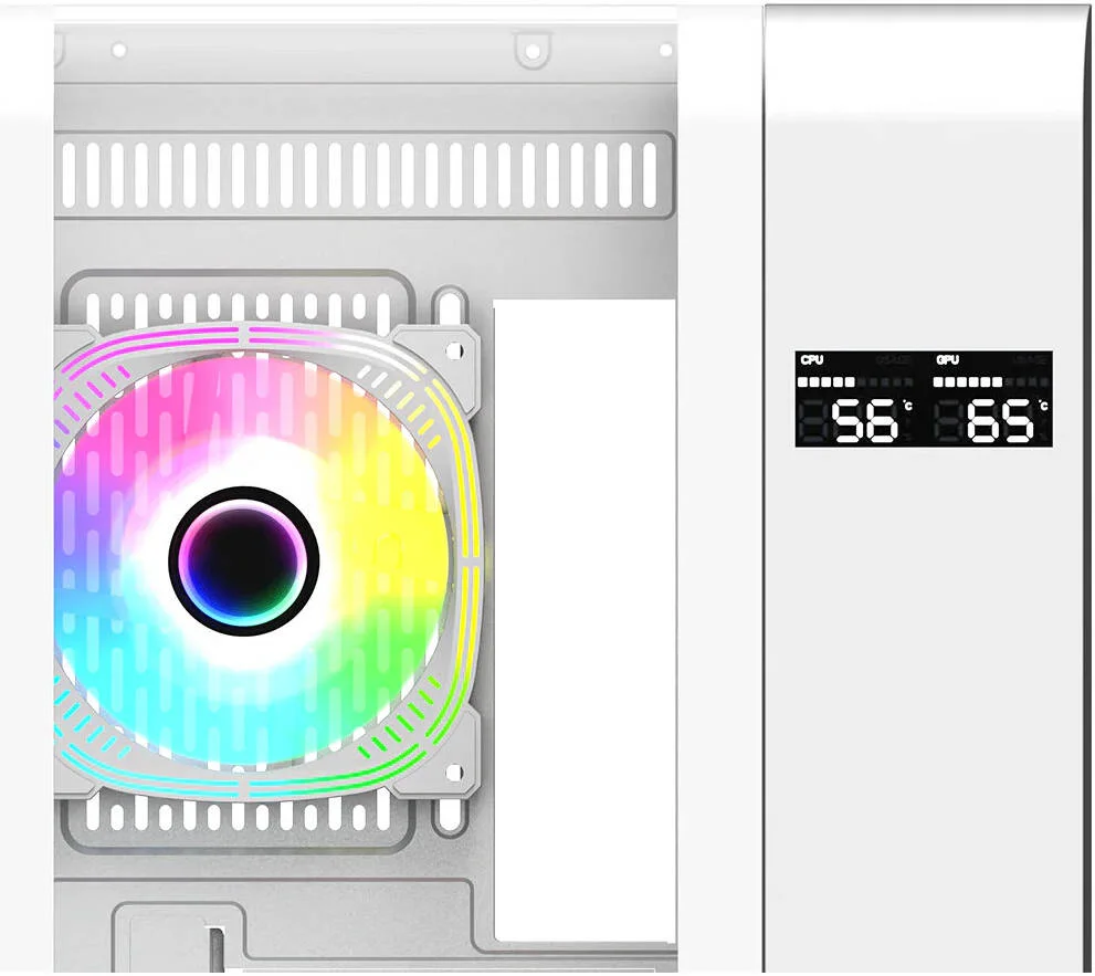 کیس کامپیوتر گیمینگ گیم‌آن مدل Go Infinity، دارای 7 فن 120 میلی‌متری ARGB + PWM از پیش نصب شده، پشتیبانی از رادیاتور 360 میلی‌متری، ضد گرد و غبار، ساختار بادوام SPCC، پنل جانبی شیشه حرارت دیده، مشکی | GO-INFINITY-A