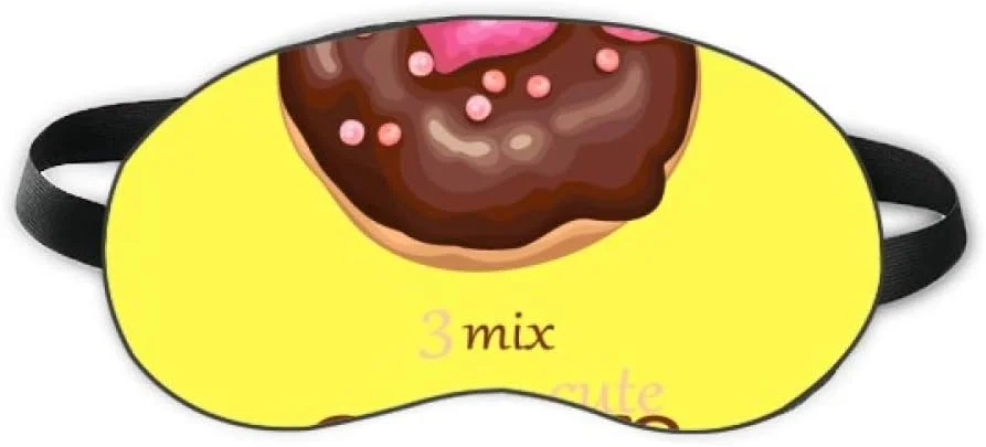 DIYthinker ماسک چشم خواب طرح دونات شکلاتی قلبی، دسر شیرین DIYthinker ماسک چشم خواب طرح دونات شکلاتی قلبی، دسر شیرین