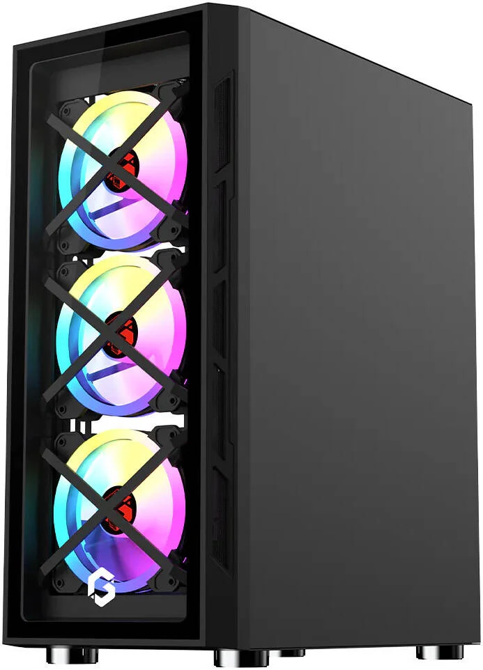 کیس گیمینگ مید تاور GAMEON TRIDENT III، نورپردازی ثابت ARGB، دارای 4 فن، جایگاه درایو 3.5 اینچی، فیلترهای گرد و غبار، پشتیبانی از رادیاتور 360 میلی‌متری، نوع نورپردازی Argb+pwm، شیشه حرارت دیده 0.8 میلی‌متری، مشکی | GO-TRIDENTIII