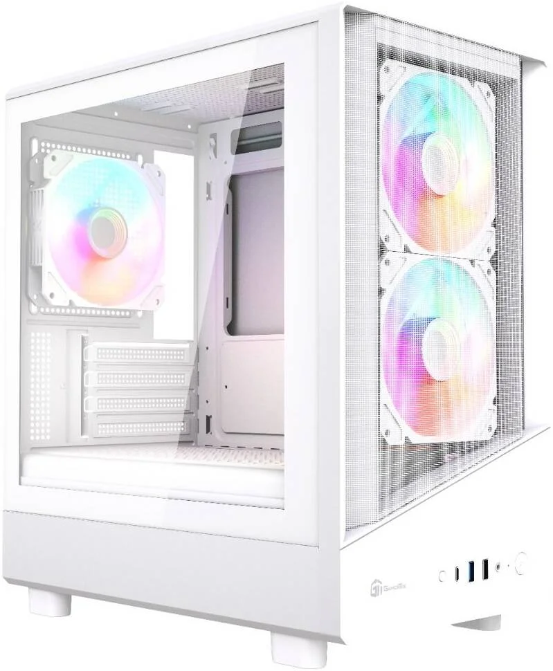 کیس کامپیوتر مید تاور گیمر تک Ion، دارای 3 فن 120 میلی‌متری aRGB از پیش نصب شده، پشتیبانی از رادیاتور تا 280 میلی‌متری و 7 فن، USB 1.1، USB 3.0، Type-C، صدای HD، سفید | 616985067428