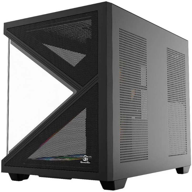 کیس کامپیوتر مید تاور گیمینگ GamerTek Nova، دارای 6 فن 120 میلی‌متری ARGB از پیش نصب شده، پشتیبانی از رادیاتور تا 360 میلی‌متری و 9 فن، USB 3.0 x1، USB 2.0 x2، HD Audio، مشکی | 616985067398