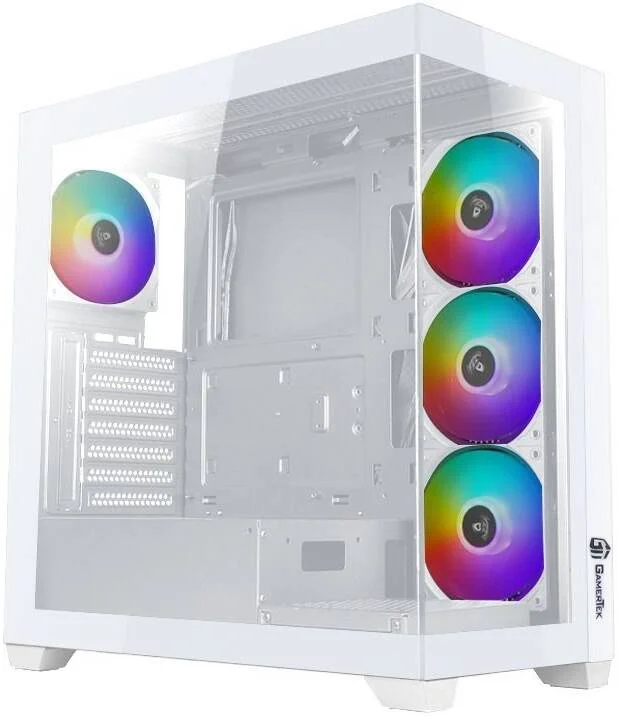 کیس کامپیوتر مید تاور گیمر تک استلار، با ۴ فن ۱۲۰ میلی‌متری aRGB از پیش نصب شده، پشتیبانی از رادیاتور تا ۳۶۰ میلی‌متری و ۹ فن، ۲ پورت USB 2.0، ۱ پورت USB 3.0، ۱ پورت HD Audio I/O، سفید | 684514347952