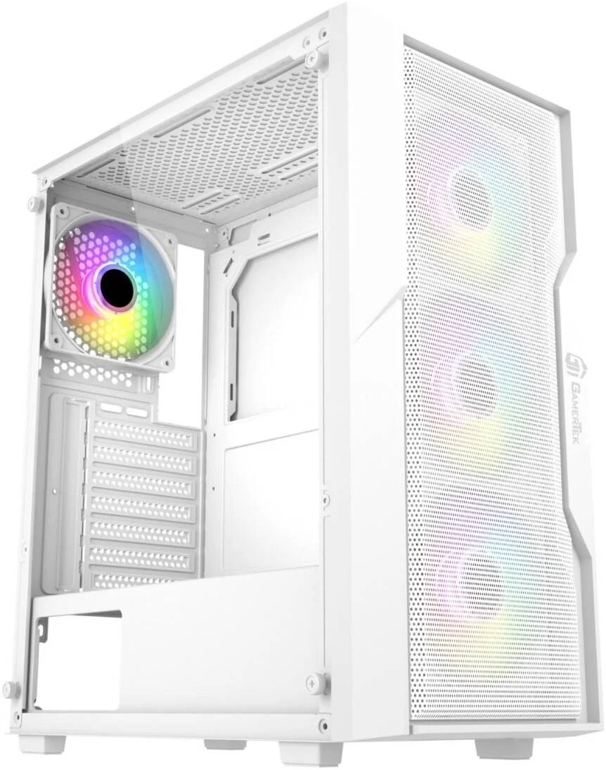 کیس کامپیوتر مید تاور گیمر تک Zenith، دارای 4 فن 120 میلی‌متری aRGB از پیش نصب شده، پشتیبانی از رادیاتور تا 360 میلی‌متر و 8 فن، 2 پورت USB 2.0، 1 پورت USB 3.0، 1 پورت HD Audio I/O، سفید | 616985067732