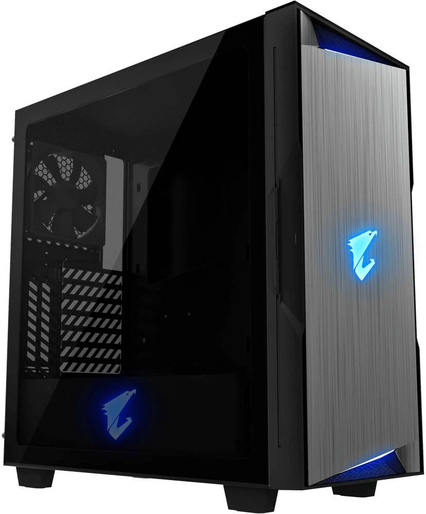 کیس کامپیوتر GIGABYTE AORUS C300 GLASS GB-AC300G، Mid Tower، Mini-ITX/M-ATX/ATX، مشکی | AC300G-ATX