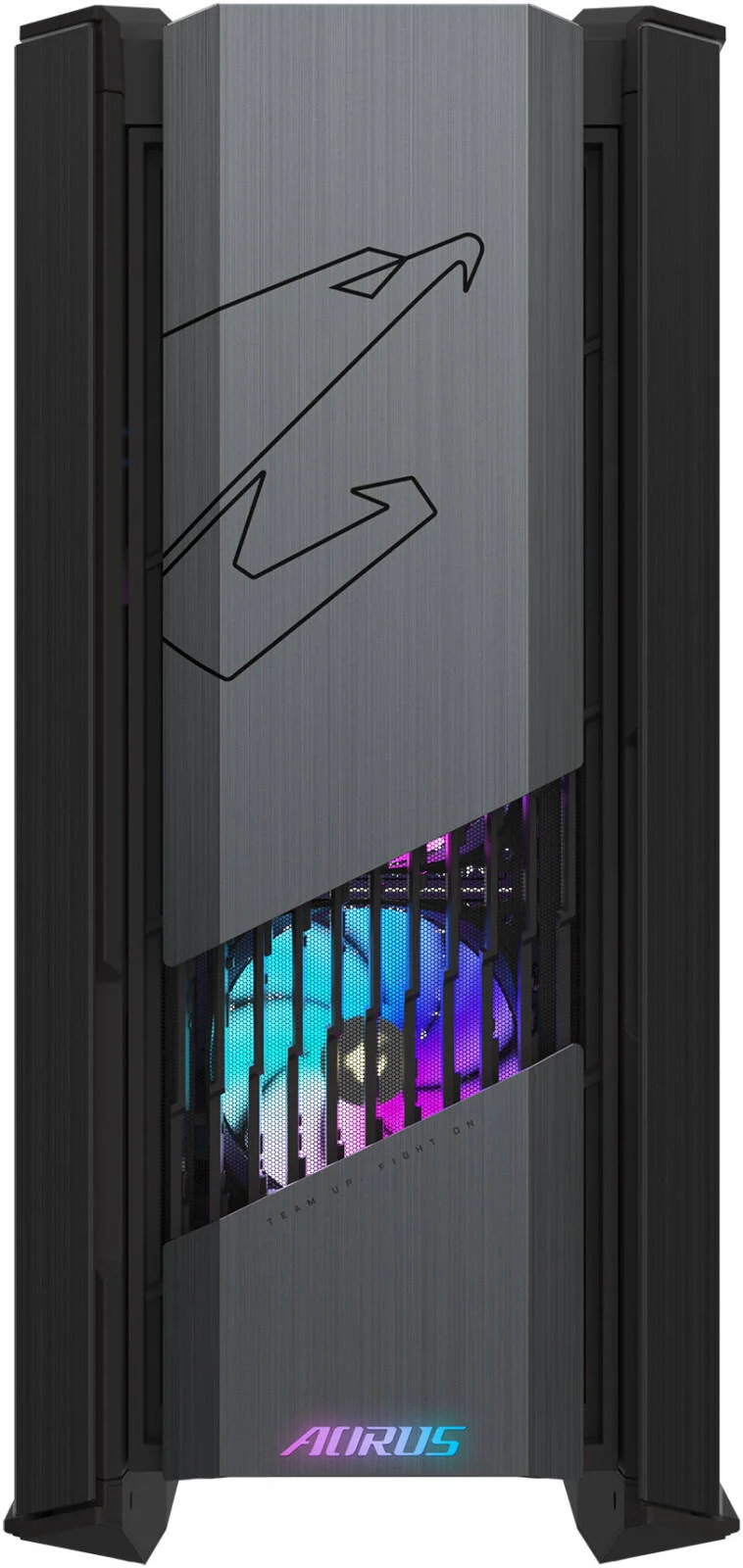 کیس کامپیوتر مید تاور GIGABYTE AORUS C601 GLASS GLOBAL E-ATX، دارای 4 فن 140 میلی‌متری ARGB&PWM از پیش نصب شده، پشتیبانی از رادیاتور 420 میلی‌متری، نورپردازی RGB، دارای 8 اسلات توسعه، فیلترهای گرد و غبار، مشکی | GB-AC601G GLOBAL