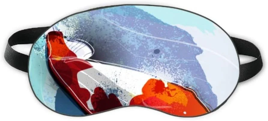 چشم بند خواب طرح ماهی کوی ژاپنی به سبک آبرنگ، پوشش نرم و لطیف