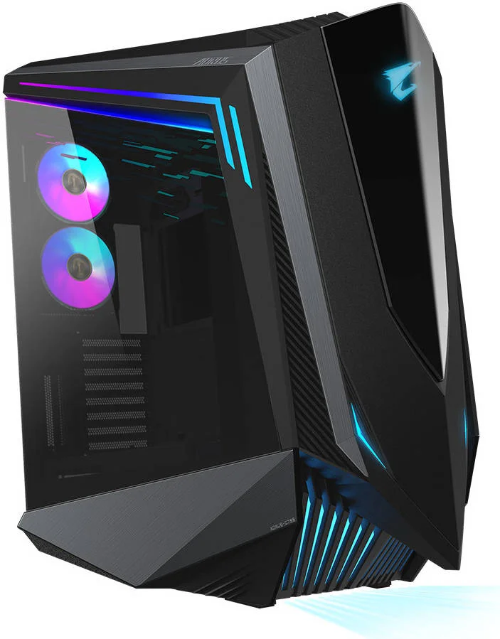کیس کامپیوتر فول تاور گیگابایت Aorus C700 Glass aRGB، پنل جانبی شیشه حرارت دیده، پشتیبانی از رادیاتور تا 420 میلی‌متر و 8 فن، 5 فن از پیش نصب شده، USB-C 3.1 Gen2/ USB 3.0 *4، مشکی | AC700G-ATX