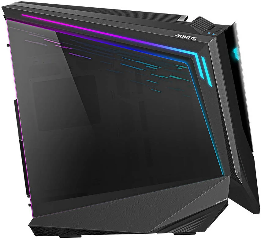 کیس کامپیوتر فول تاور گیگابایت Aorus C700 Glass aRGB، پنل جانبی شیشه حرارت دیده، پشتیبانی از رادیاتور تا 420 میلی‌متر و 8 فن، 5 فن از پیش نصب شده، USB-C 3.1 Gen2/ USB 3.0 *4، مشکی | AC700G-ATX