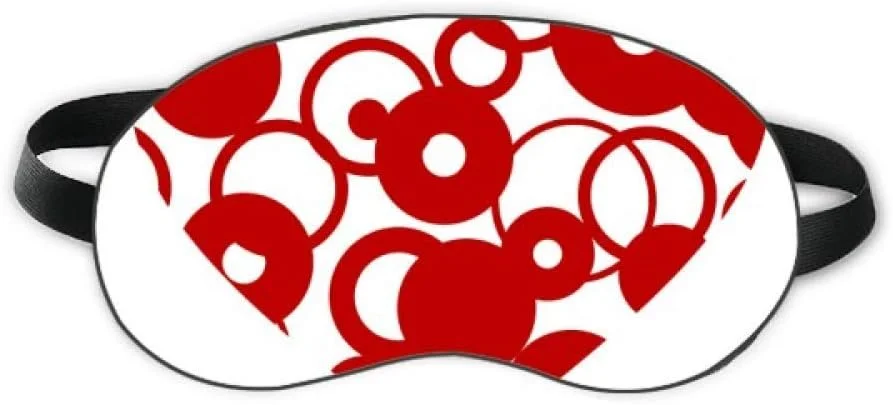 چشم بند خواب طرح قلب قرمز، نرم و راحت