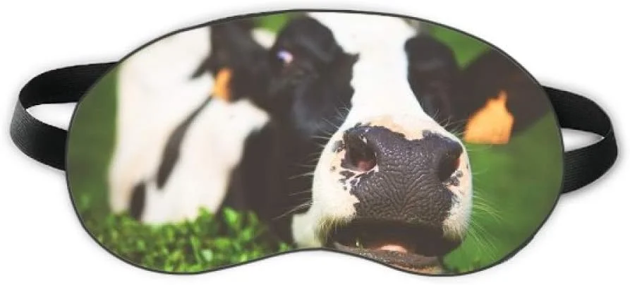 DIYthinker ماسک چشم طرح گاو، پوشش نرم و راحت برای خواب