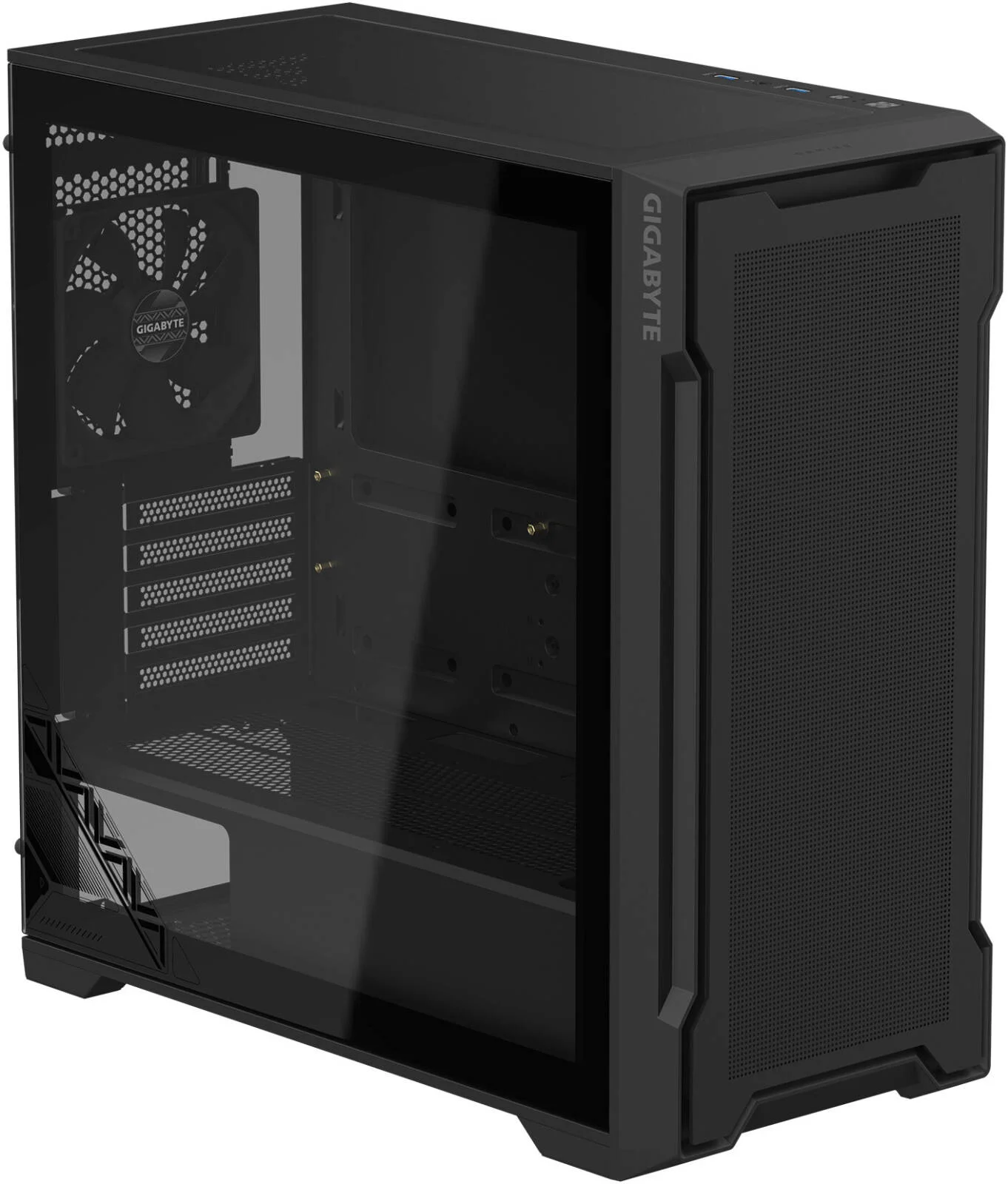 کیس مید تاور شیشه ای گیگابایت C102 m-ATX، دارای 2 فن 120 میلی‌متری از پیش نصب شده، پشتیبانی از رادیاتور تا 360 میلی‌متر، پشتیبانی از 10 فن، فیلترهای گرد و غبار، پنل جانبی شیشه حرارت دیده 4 میلی‌متری، مشکی | C102G-M-ATX