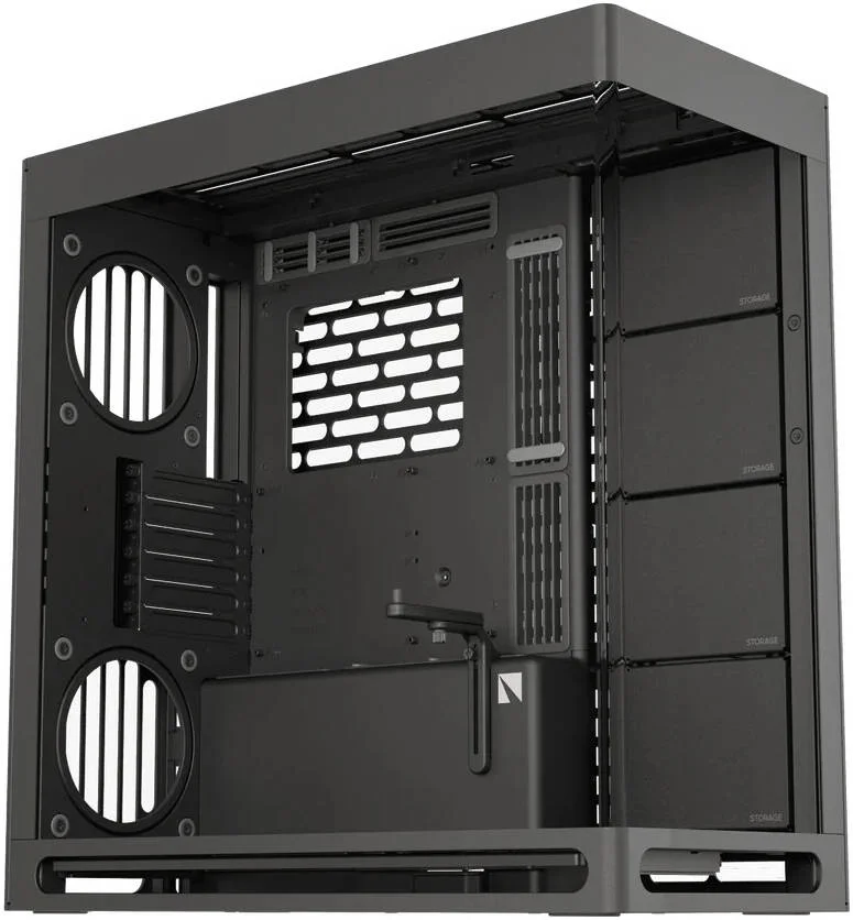 کیس کامپیوتر مید تاور HAVN HS 420 E-ATX نسخه پایه، پشتیبانی از رادیاتور تا 420 میلی‌متر، پشتیبانی از 11 فن، ورق فلزی SGCC، شیشه حرارت دیده، ABS، آلیاژ روی، آهنرباهای NdFeB، مشکی | HVN-CA-HS420-06